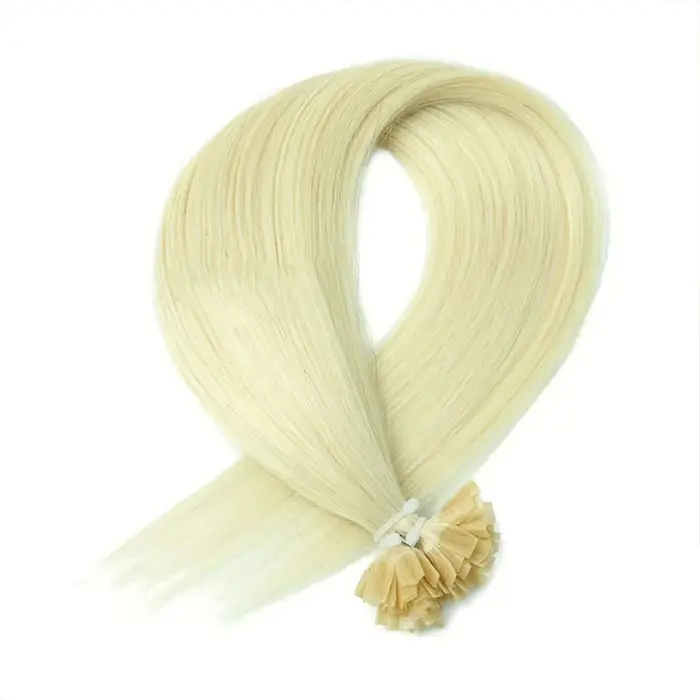 Extensions de cheveux en U, 100% cheveux humains naturels, kératine pré-collée, fusion à chaud, pointe en forme de clou, balayage, extensions lisses et soyeuses