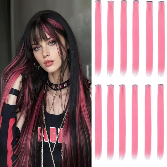 Extensions de cheveux synthétiques de 22 pouces