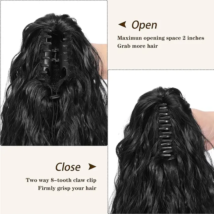 Extensions de queue de cheval longue bouclée pour femme