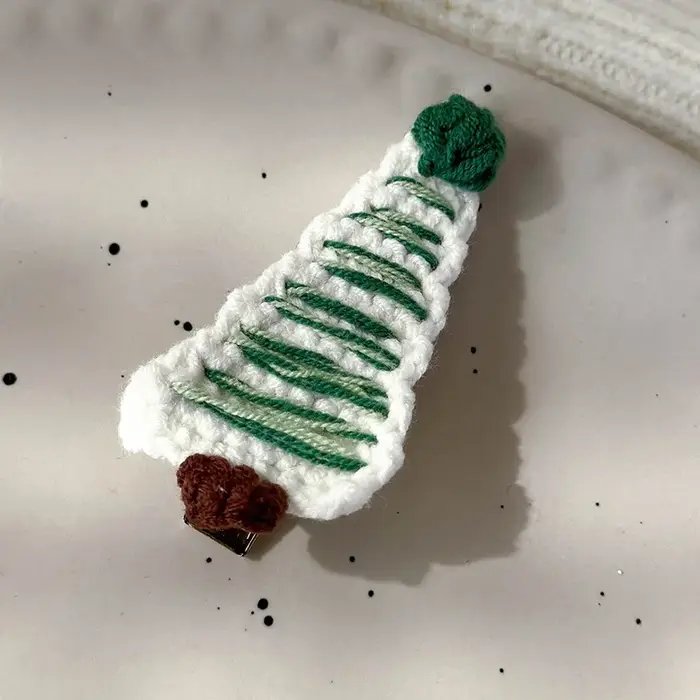 Pinces à cheveux série noël, épingles à cheveux en laine d'hiver, pinces BB pour arbre de noël pour 