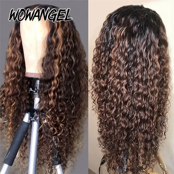 WOWANGEL Perruque sans colle prête à porter