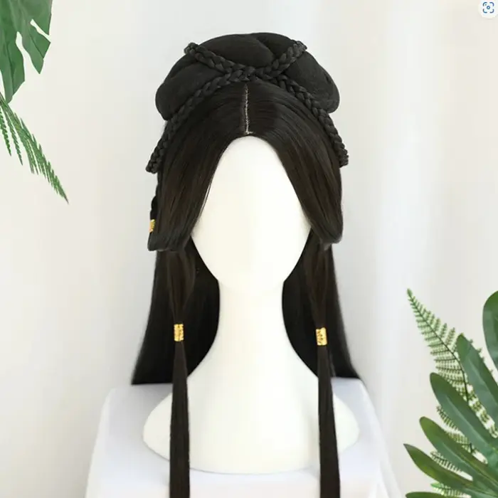 Ensemble de perruques de style ancien chinois ancien, période Wei Jin adaptée à toutes les femmes