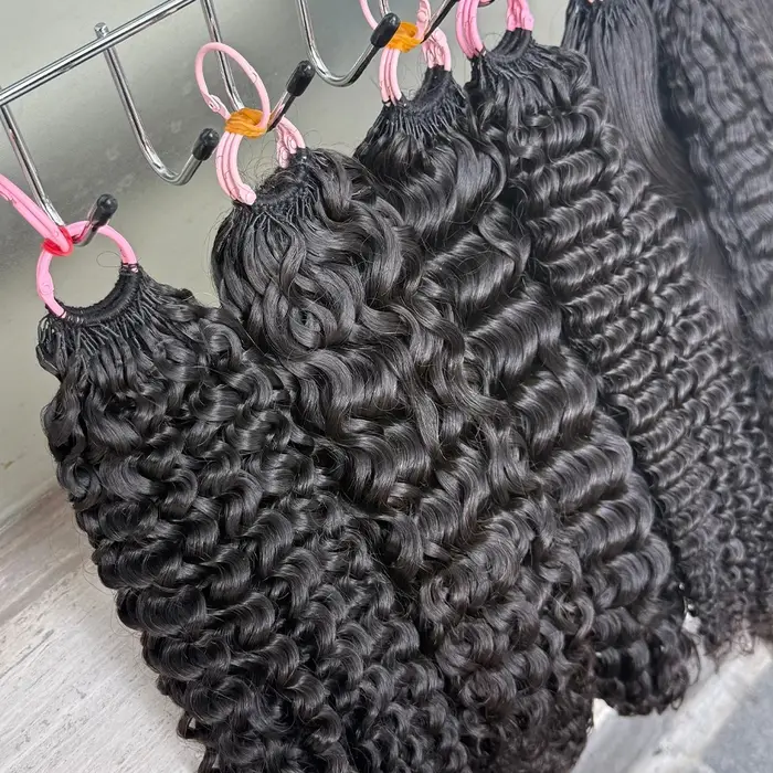 Dialola Wigs 12A Petites spirales bouclées, mèches bouclées crépues, cheveux humains pour crochet, t