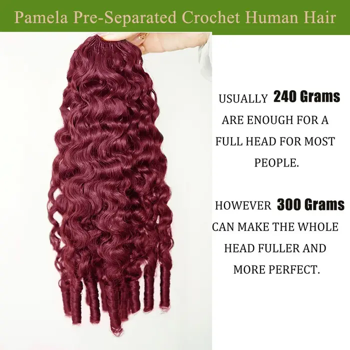 Extensions de cheveux humains bouclés vierges birmans couleur bordeaux
