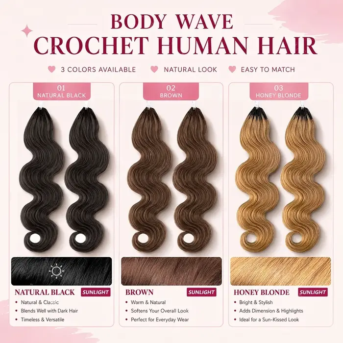 Extensions de cheveux humains au crochet