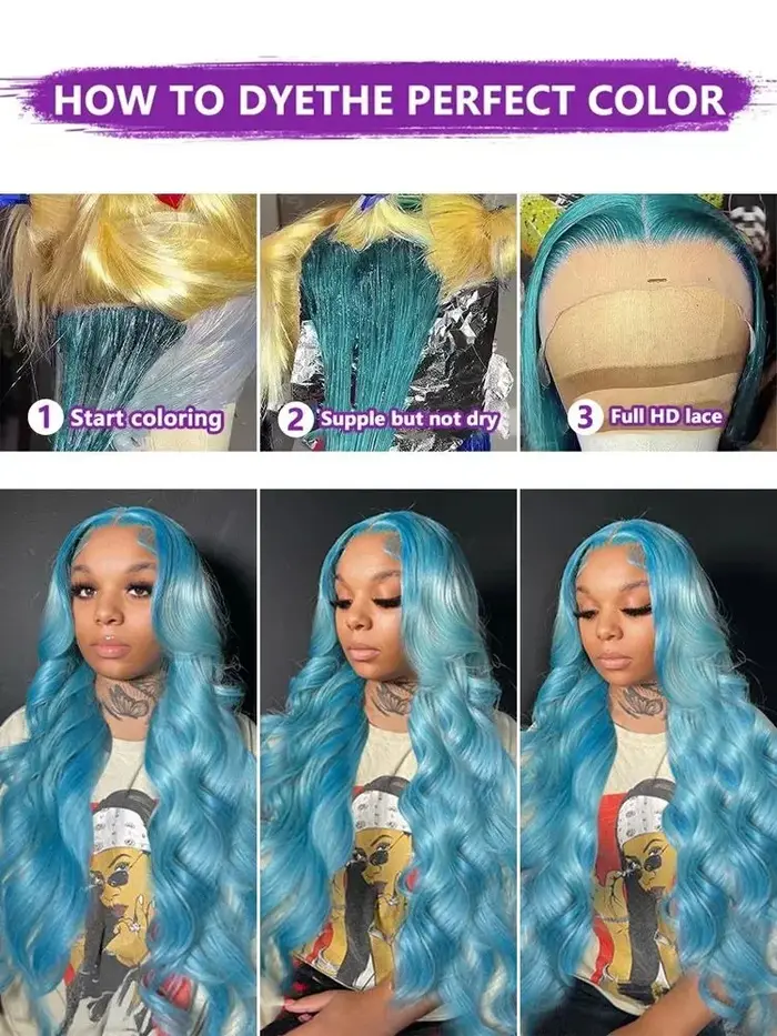 Perruque Lace Front Wig Body Wave Naturelle Blonde, Cheveux Colorés, 13x6, 13x4, HD 613, 30 Pouces,