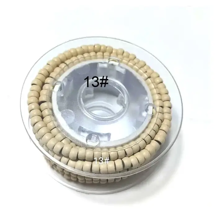 500 pièces Extension de cheveux préchargés Nano anneaux perles doublées de Silicone 4.0x2.0x2.5mm taille