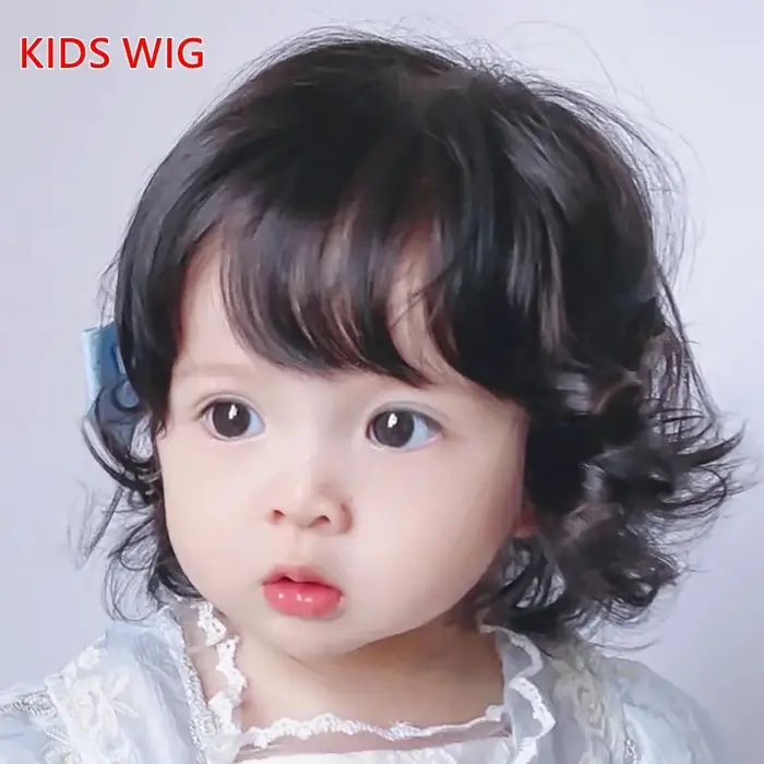 Perruque bouclée blonde pour bébé, coiffe pour enfant, couronne pour fille, accessoires capillaires