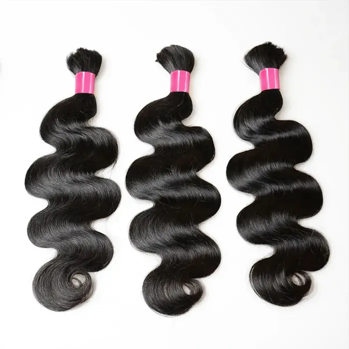 Extensions de cheveux humains Remy double drawn 100g, cheveux bruts en vrac pour tresses bohèmes et tresses ondulées