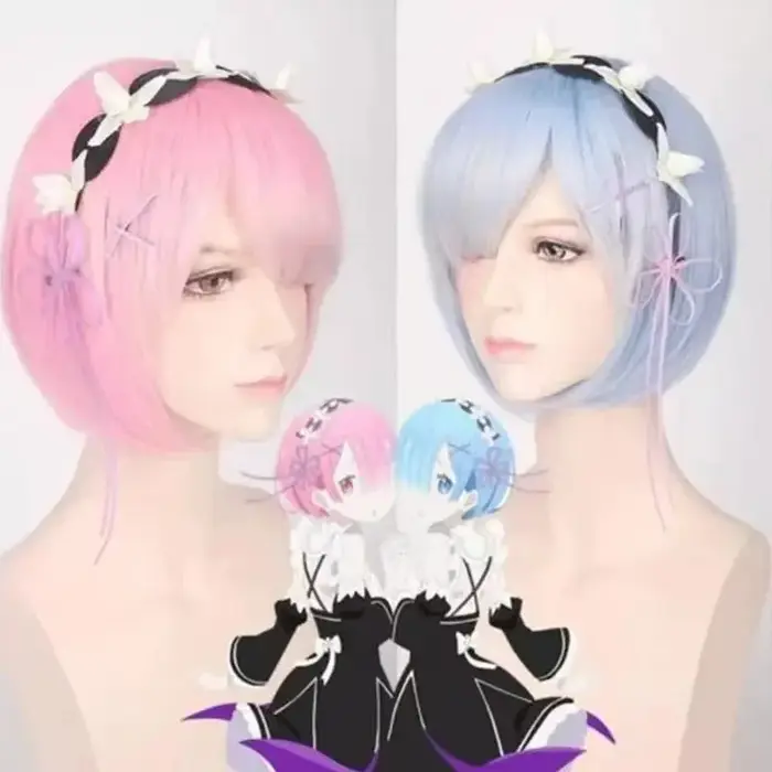 Perruque de Cosplay Lemm Chasin avec Changement Progressif