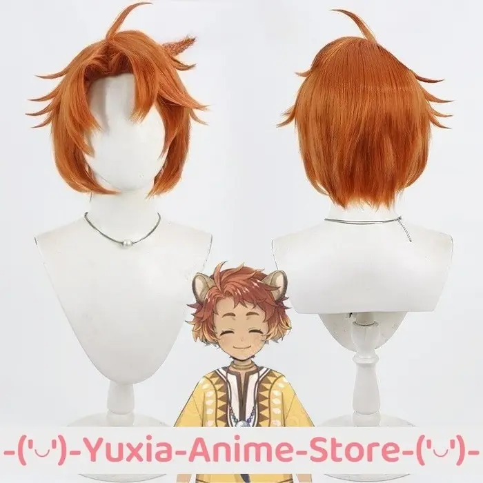 Perruque et bonnet de cosplay Cheka Kingscholar de Twisted Wonderland, perruques pour jeux de rôle, 