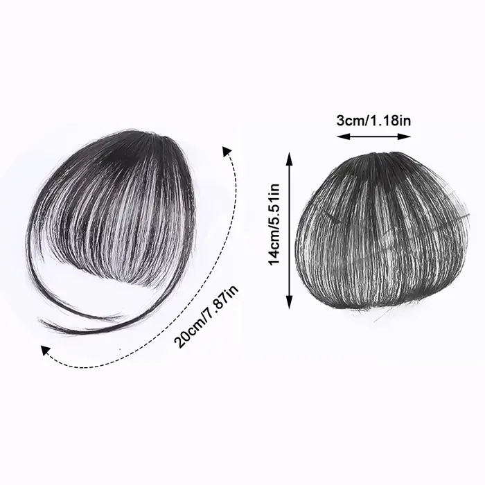 1Pc nouveau synthétique naturel front Ins cheveux fausses franges Air frange perruque femme pièce réel bande dessinée