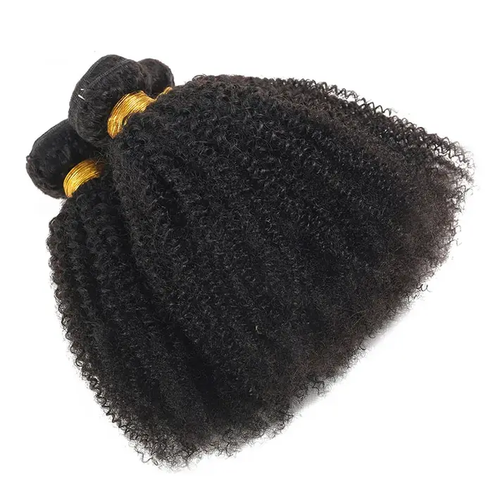 Tissage Afro bouclé et crépu avec Lace Frontal Closure d'oreille à oreille