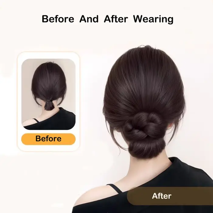 Chignon synthétique avec pince à cheveux