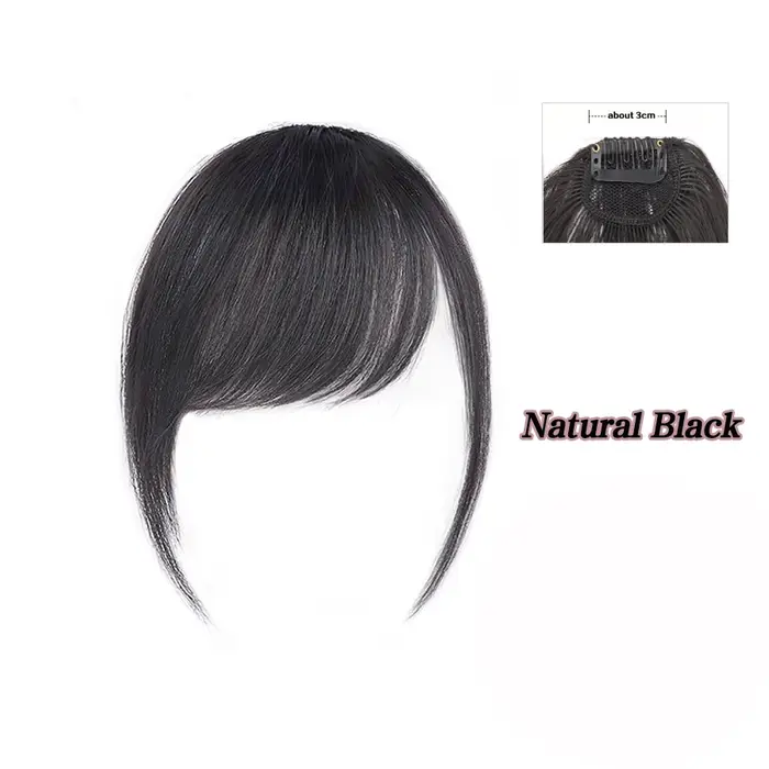 Perruque synthétique avec frange latérale naturelle pour femmes, frange volumineuse et effet repouss