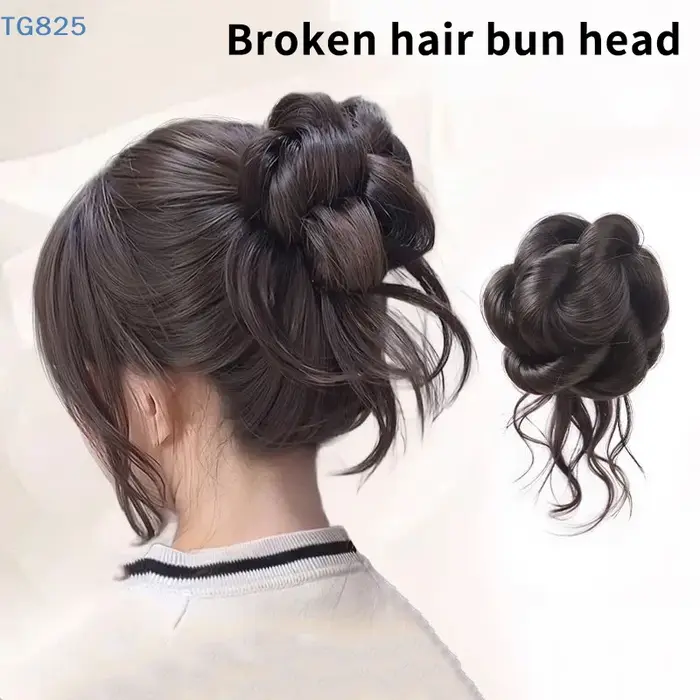Nouveau Chignon Synthétique Effet Coiffure Désordonnée avec Pince à Cheveux
