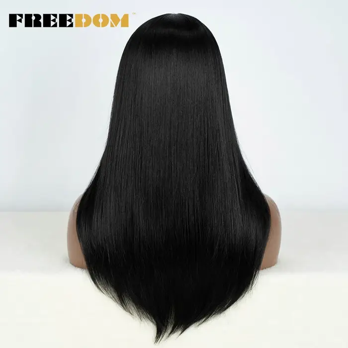 FREEDOM cheveux synthétiques avant de lacet perruques pour les femmes noires droite Bob perruques 22