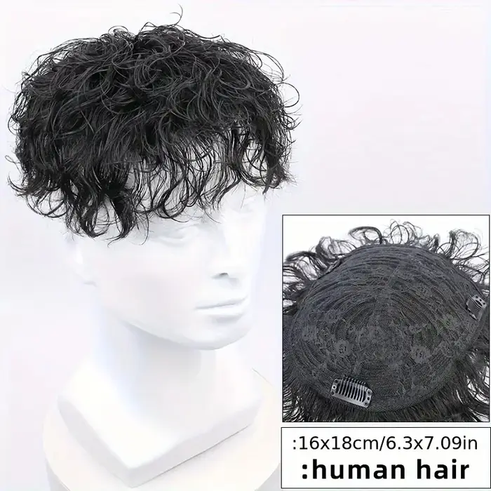 Perruque de cheveux humains réaliste pour hommes