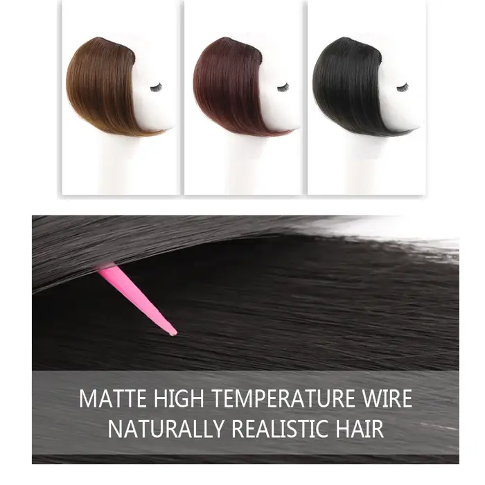 Perruque Synthétique Naturelle Courte à réinitialisation Invisible pour Femme