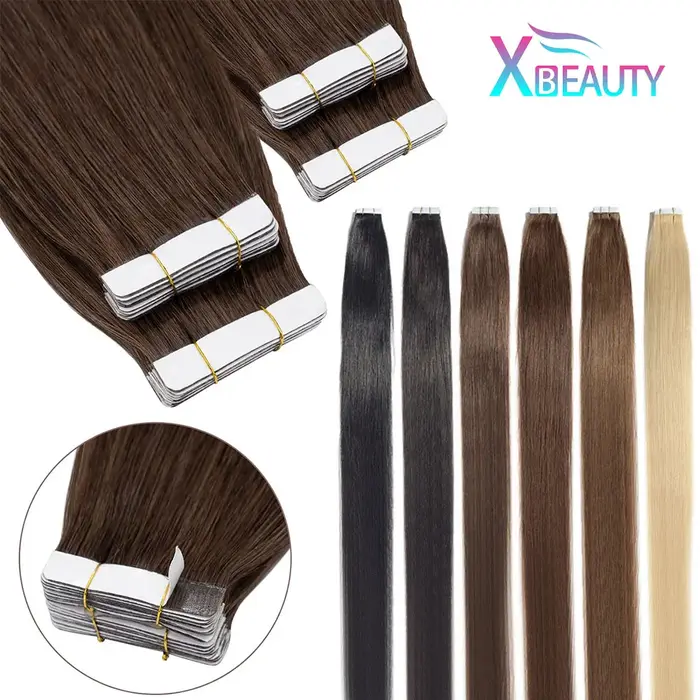 Extensions de cheveux à bandes adhésives de 26 pouces