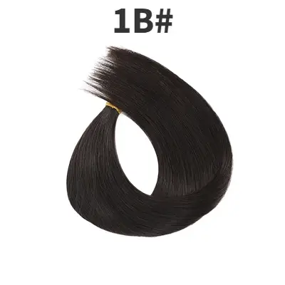 Extensions de cheveux humains 100% de qualité supérieure, micro-boucles, tissage droit avec anneaux 