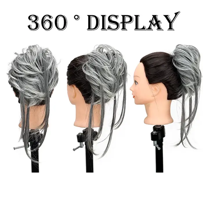 Perruque synthétique, extension de cheveux longs bouclés