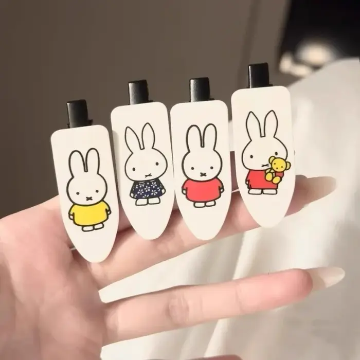Miffy Lot de 2 pinces à cheveux mignonnes style dessin animé Kawaii