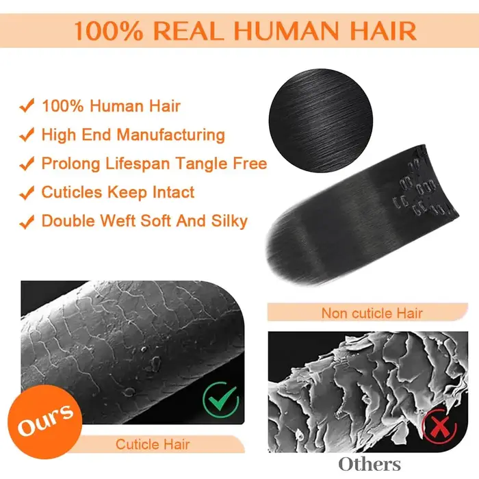 Extensions de cheveux à clipser