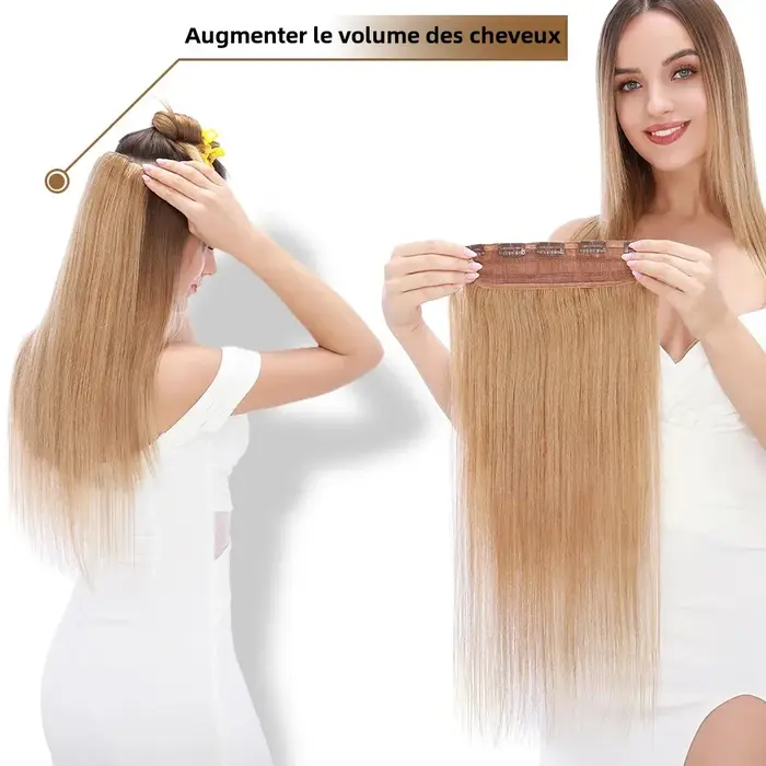 S-noilite-Extensions de Cheveux Humains à Clips, Postiche 5 Clips, 14-24 Pouces, 75-105g, Extension Naturelle, réinitialisation Optique, Blonde