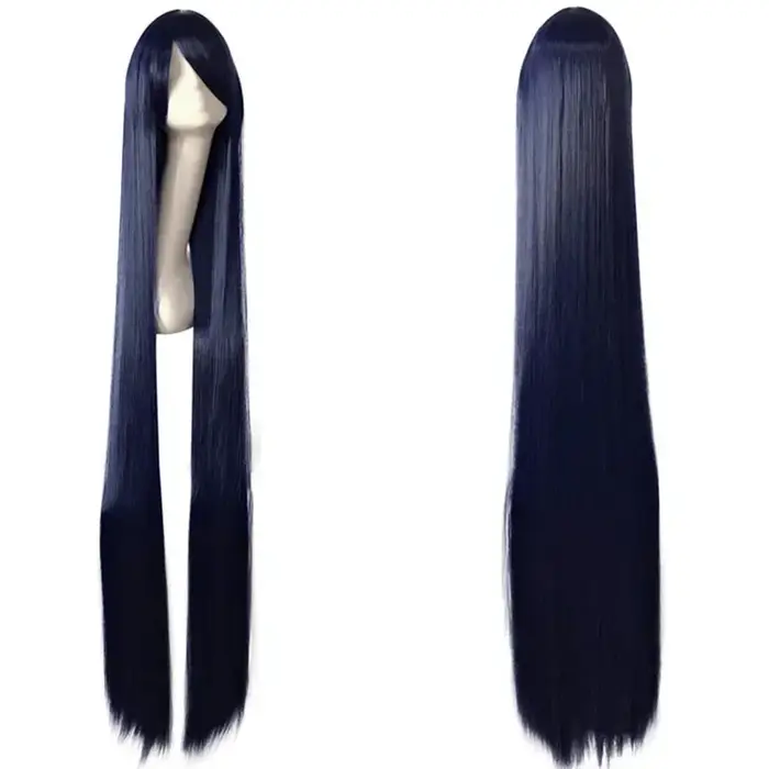 Perruque synthétique longue et lisse pour femmes, perruque universelle de Cosplay de dessin animé, p