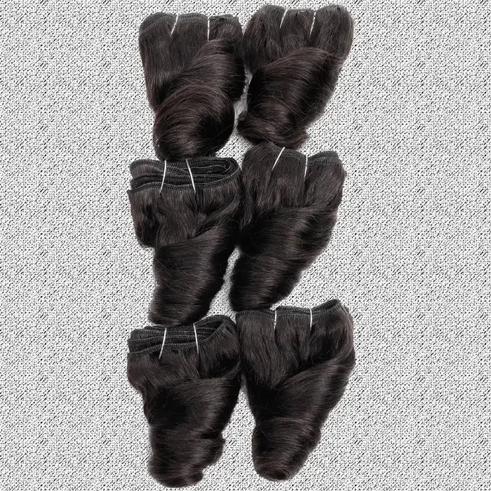 Extensions de cheveux humains ondulés naturels noirs de 8 à 12 pouces pour femmes