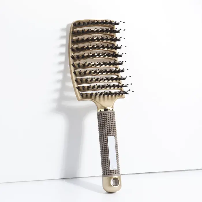 Brosse démêlante en poils naturels et nylon pour femmes