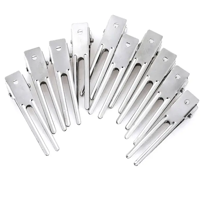 Pinces crocodiles en métal, 10 pièces/lot, pince à cheveux Durable, accessoires pour cheveux, épingl