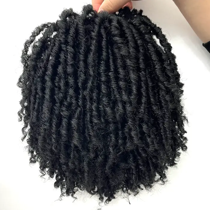 Demi-perruque tressée courte Dreadlock