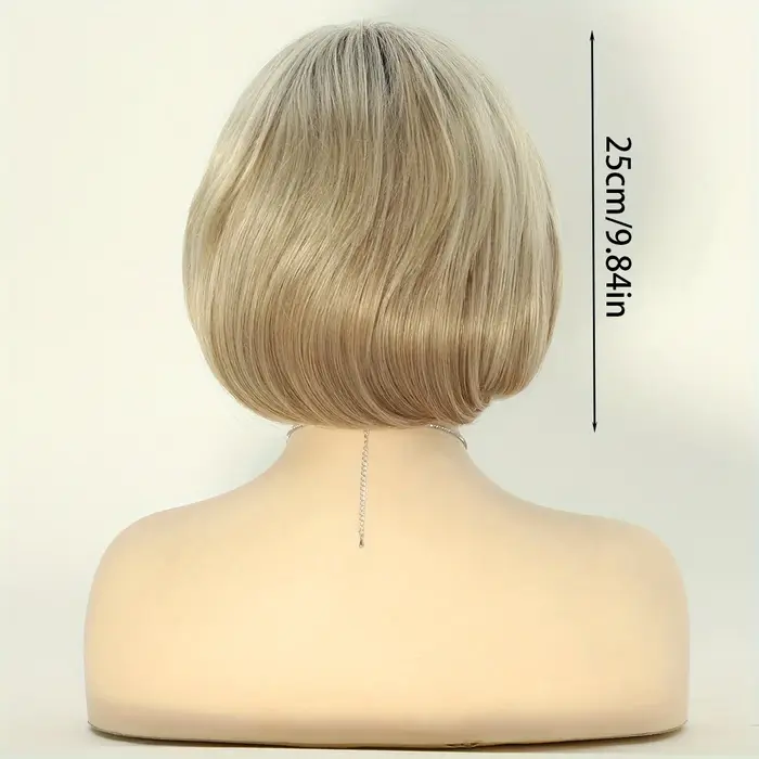 Perruques synthétiques blondes élégantes en fibres chimiques pour femmes