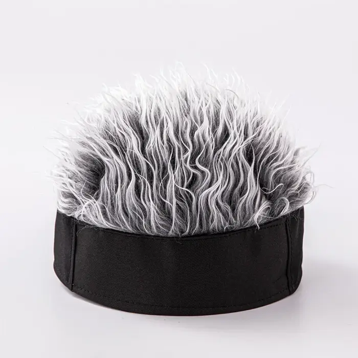 Perruque chapeau court pour hommes, visière synthétique pour hommes ​ Chapeaux de soleil à pointes, 