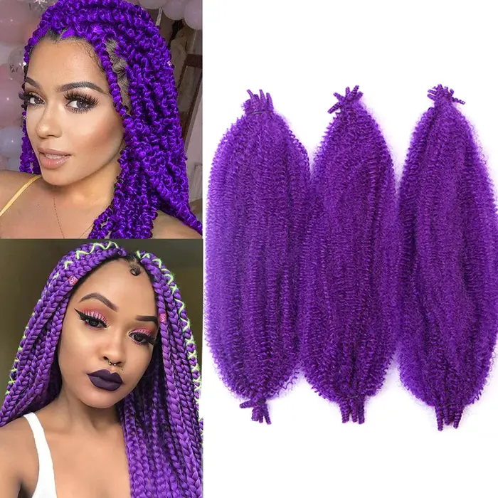 Afro printemps torsion Crochet cheveux pré-séparés Marley tresses Extensions
