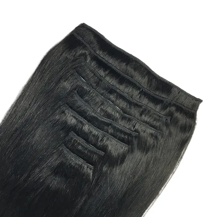 Extensions de cheveux brésiliens Remy à clips