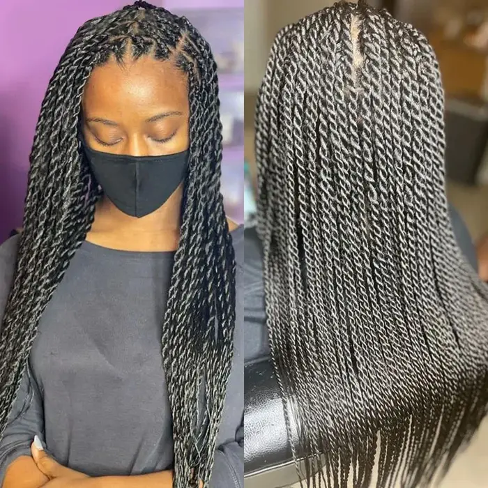 Perruque Lace Front Wig synthétique tressée en boîte