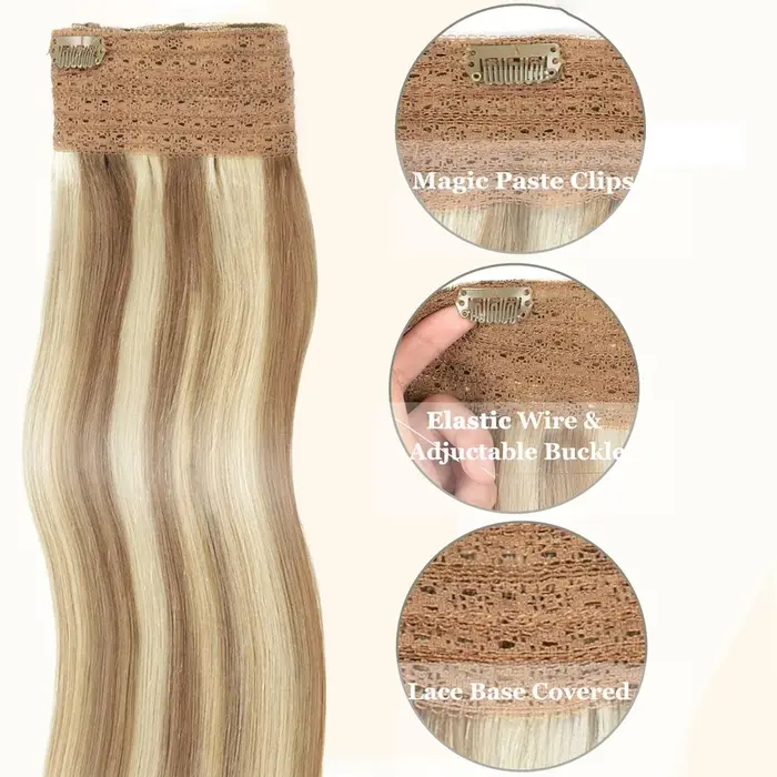 Extensions de fil de cheveux humains