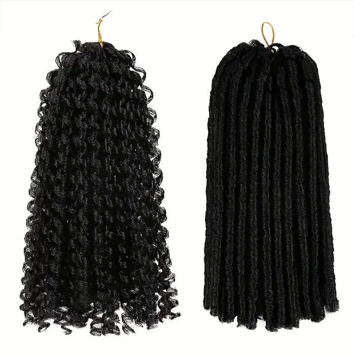 Extensions de cheveux synthétiques bouclés de 14 pouces