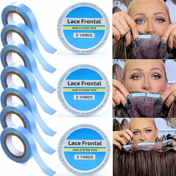 5PC dentelle avant Support perruque bande Double face imperméable Super tenir adhésif pour dentelle 
