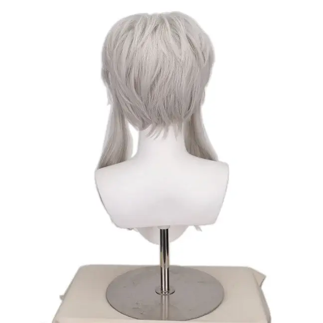 Perruque de cosplay Pierrot Harlequin pour homme