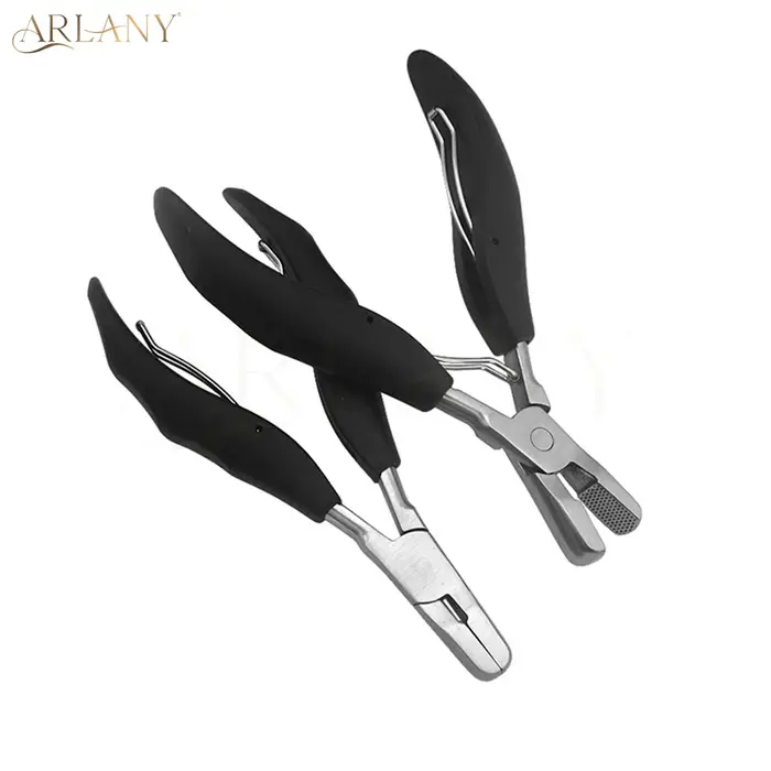 Pince pour extensions de cheveux en acier inoxydable