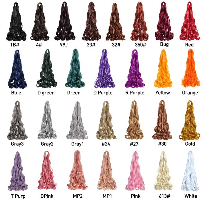 Extensions de cheveux synthétiques pour tresses