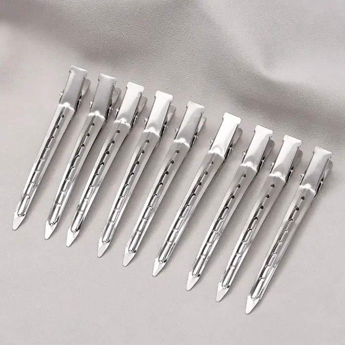 Pinces de soins capillaires pour femmes, pinces de séparation en métal et acier pour coiffure, barbi