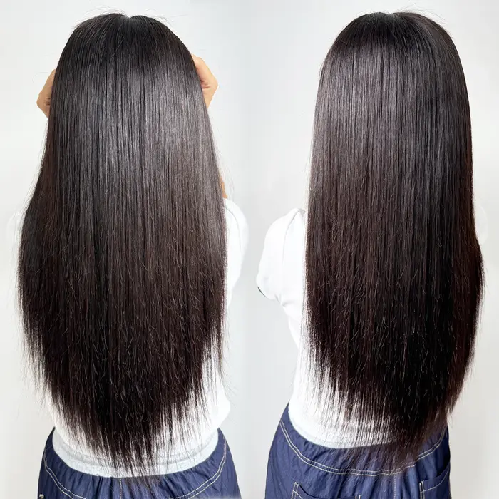 Perruque en cheveux humains européens avec dessus en soie et dentelle