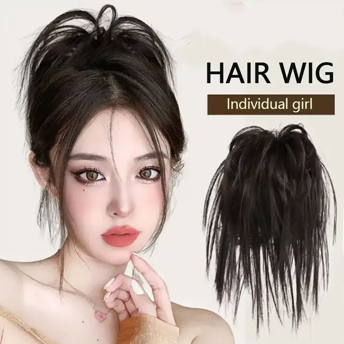 Perruque pince à cheveux moelleux naturel augmenter le Volume