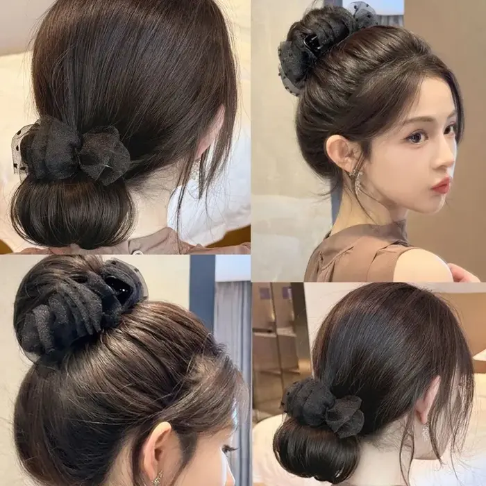 Extensions de chignon synthétique à pince