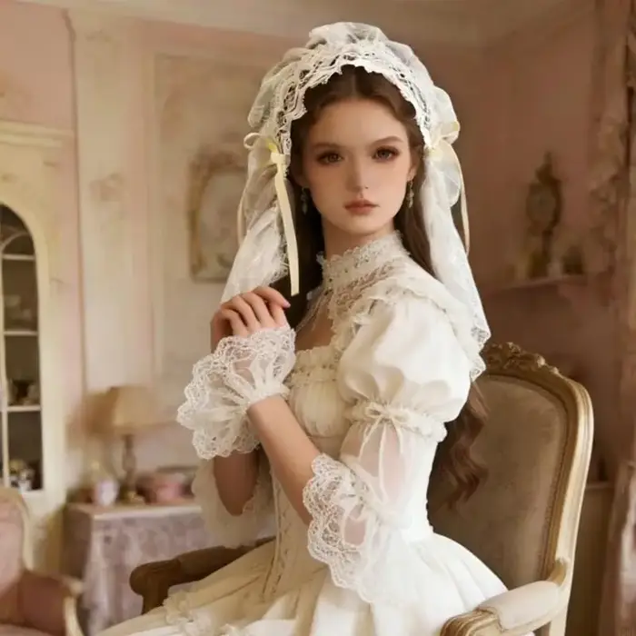Postiche gothique élégant en dentelle